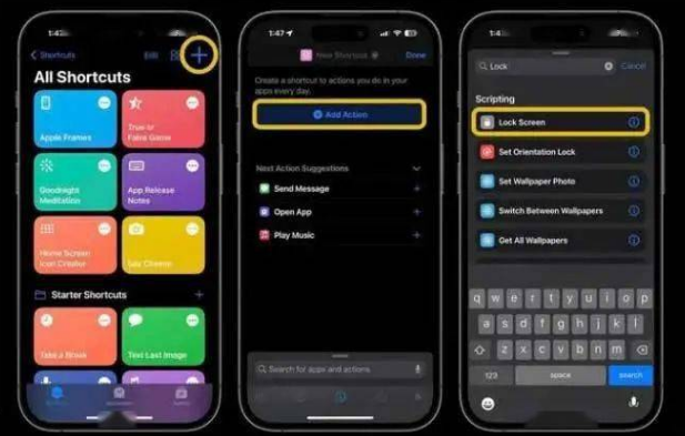 路北苹果14锁屏维修店分享iPhone14升级iOS16.4后如何创建锁屏快捷方式 